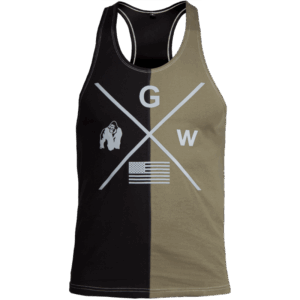STERLING STRINGER TANK TOP - BLACK/ARMY GREEN