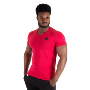 Essential V- Neck T-Shirt -Red