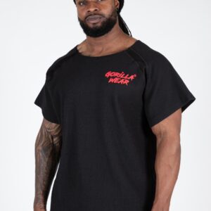 Augustine Old School Workout Top - Black/Red