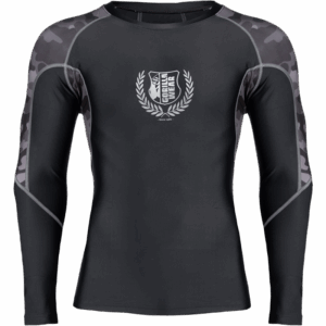 LANDER RASHGUARD LONG SLEEVES - BLACK/GRAY CAMO