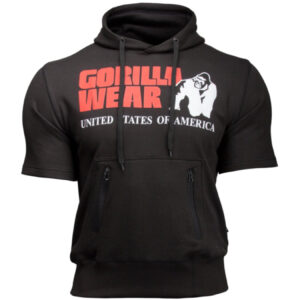 Boston Short Sleeve Hoodie -Black