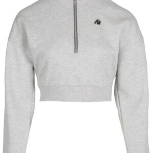 Ocala Cropped Half-Zip Sweatshirt - Gray