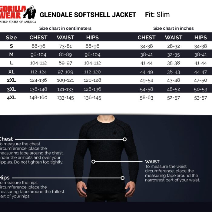 size-chart-glendale-softshell-jacket size-chart-glendale-softshell-jacket