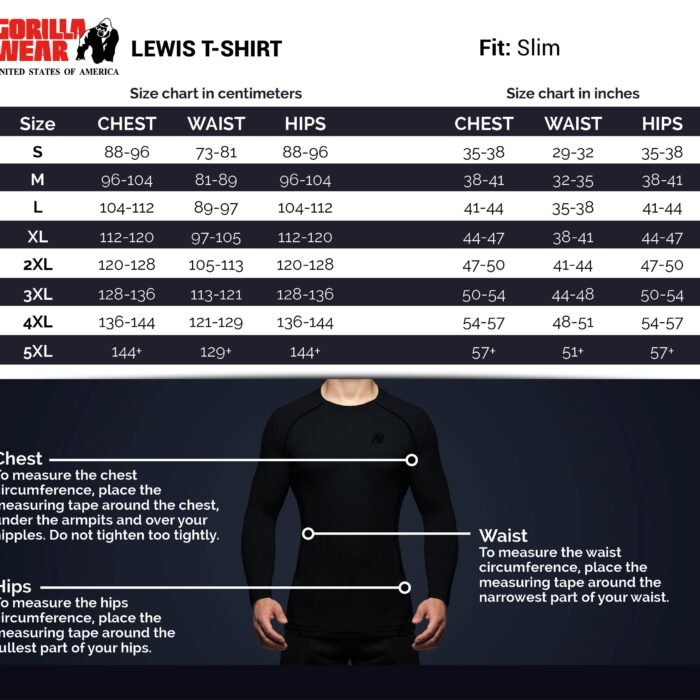 size-chart-lewis-t-shirt